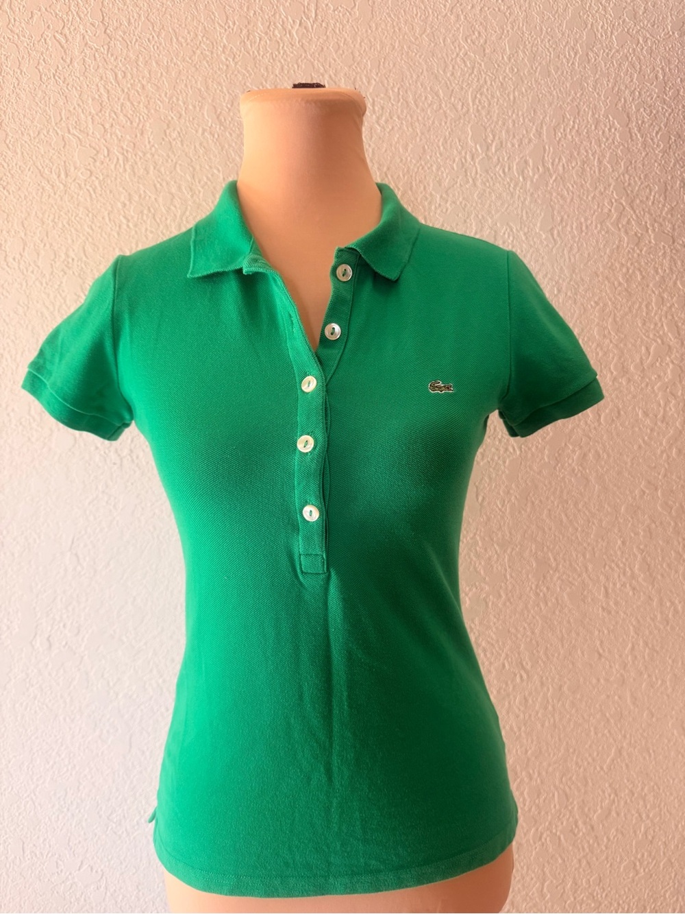 Lacoste Women's Emerald Green Short-Sleeve Polo Shirt